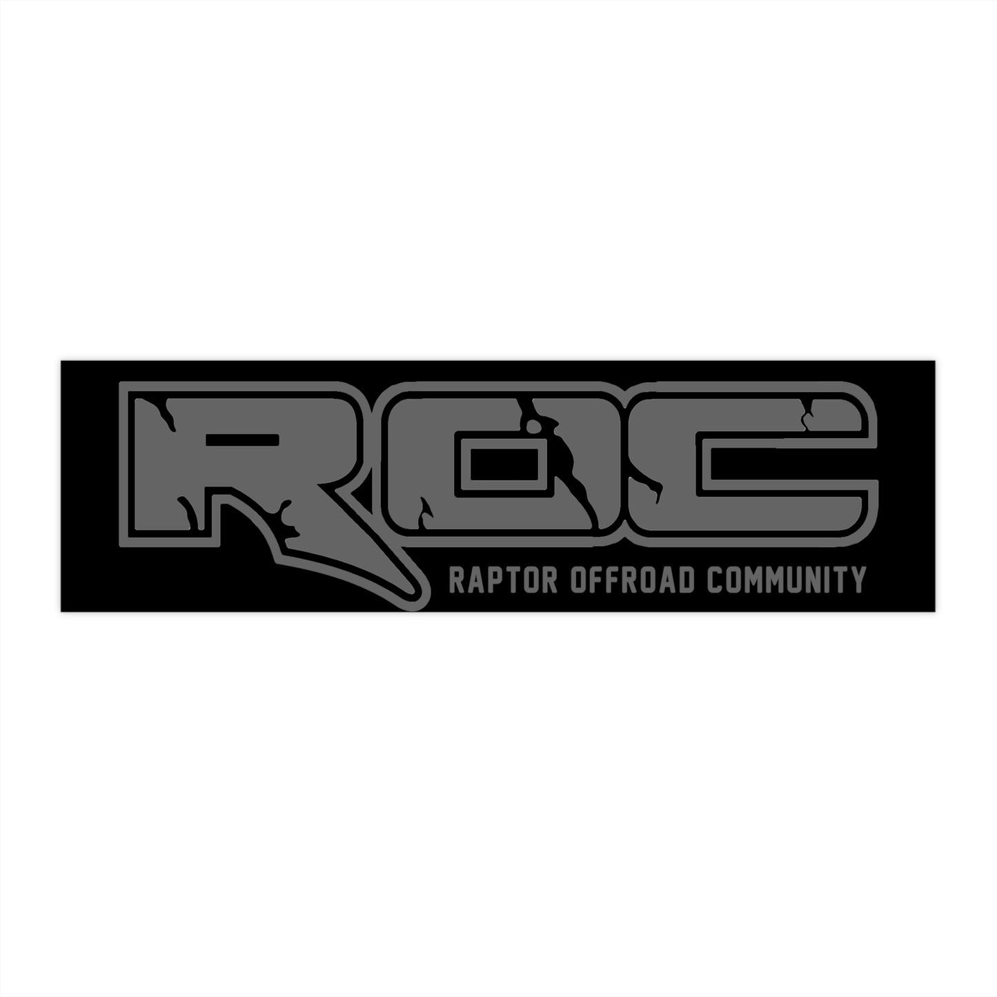 Grey/Black ROC Bumper Sticker