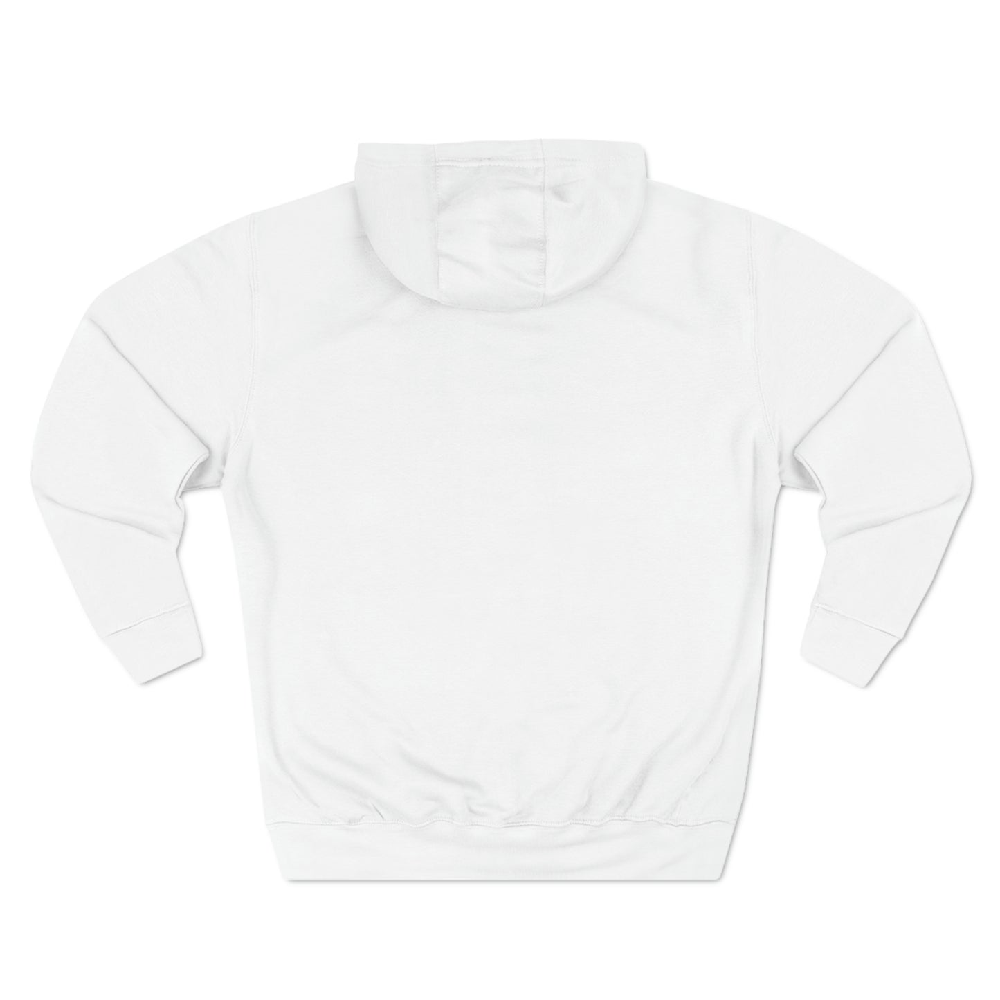 White Fleece Hoodie (Black Logo Front)